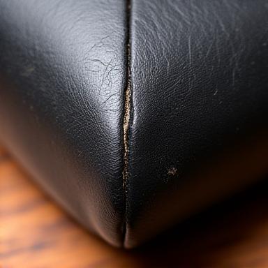 Before and after of a vintage bag restoration