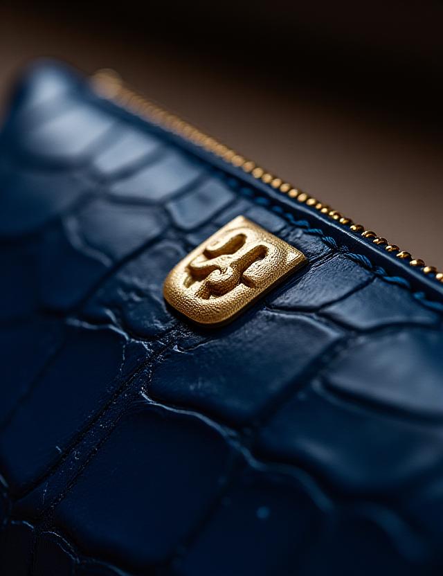 Regent Pouch in croc-effect leather